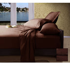 Ramesses 1000TC American Pima Cotton Plain Design Sheet Set Chocolate King