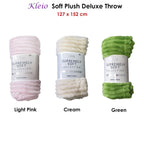 Kleio Soft Plush Deluxe Throw 127 x 152 cm Green