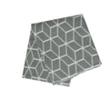 Tiling 175GSM Geometric Pattern Printed Polar Fleece Throw Rug 120 x 150cm Grey