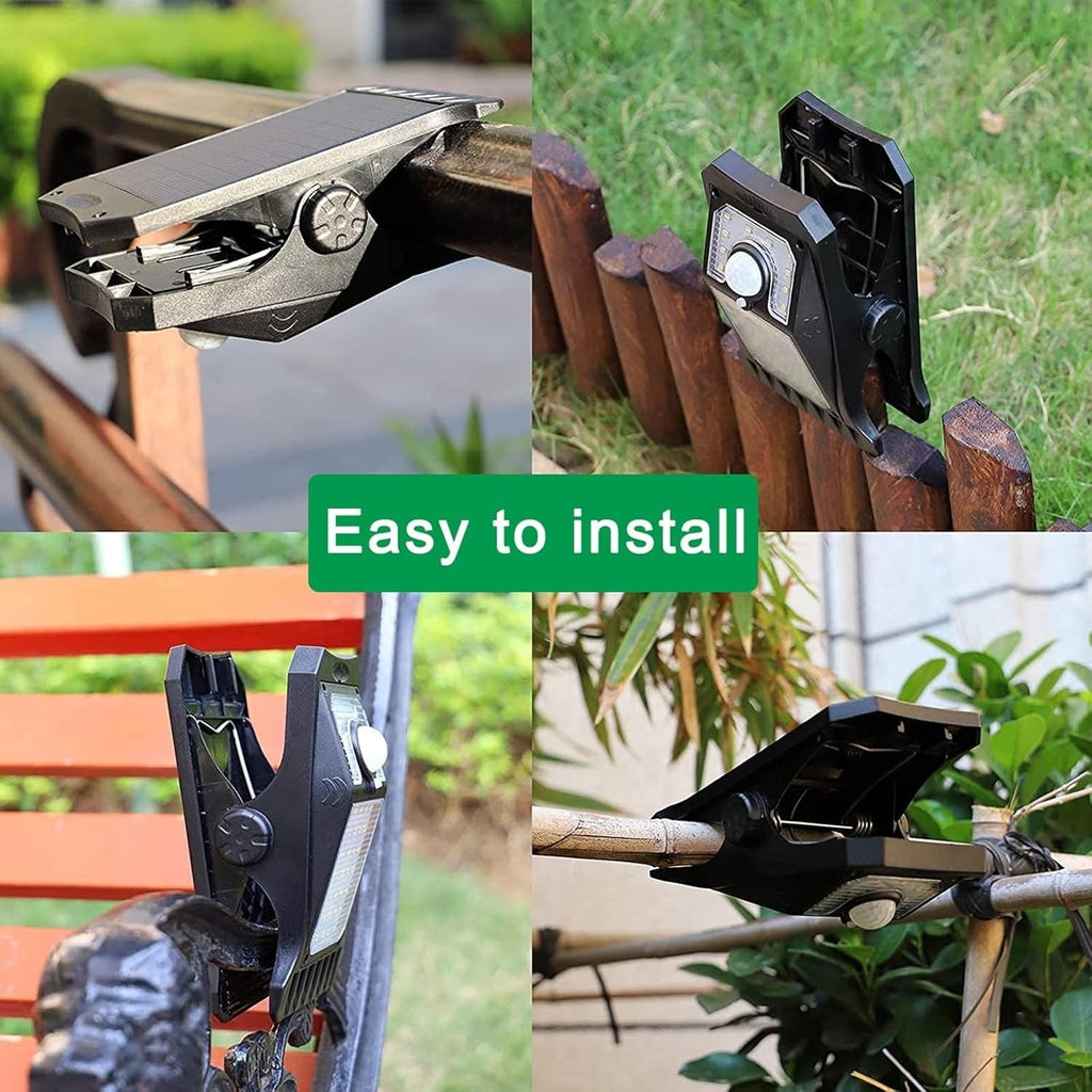 Clip-On Solar LED Light Outdoor Motion Sensor 45 LEDs IP65 Waterproof Security Wall Light