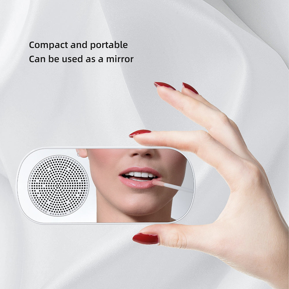 Wireless Bluetooth Speaker Alarm Clock Music Radio Player Timer Hands-Free Calling (White)