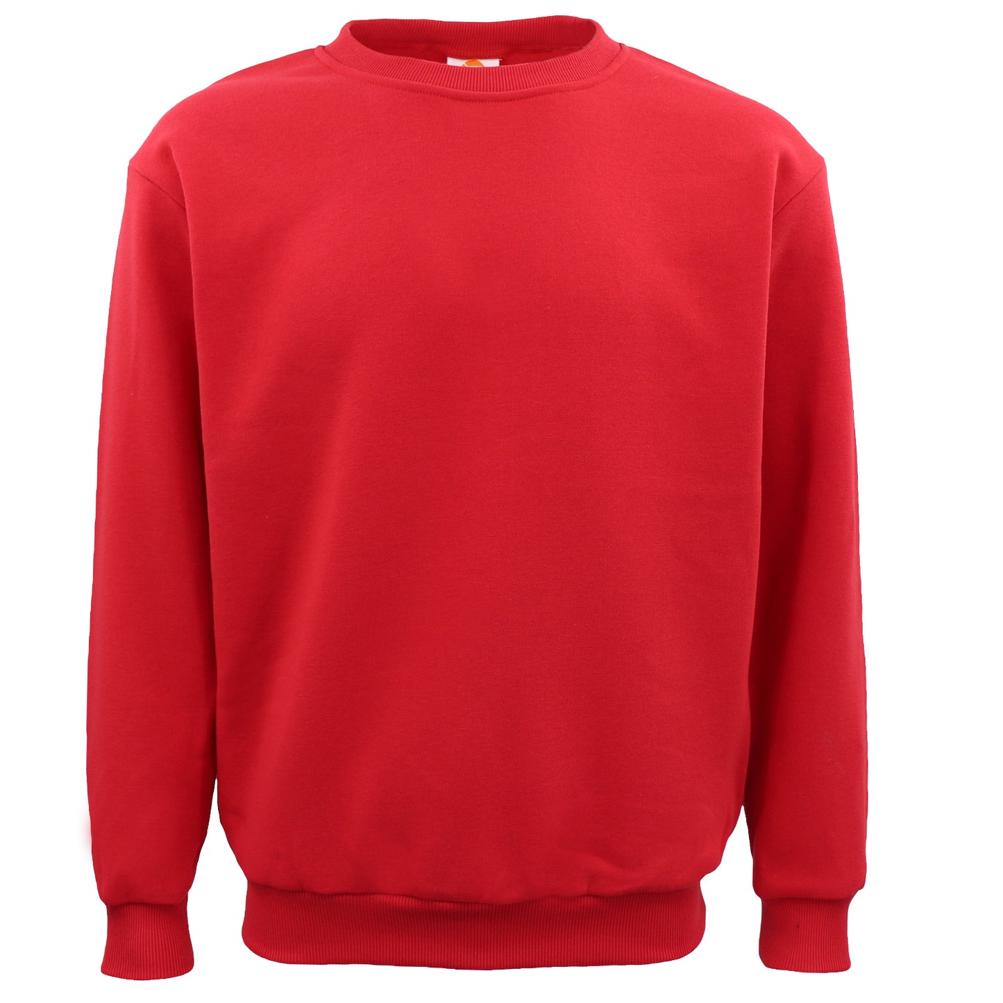 New Adult Unisex Plain Pullover Fleece Jumper Mens Long Sleeve Crew Neck Sweater, White, 3XL