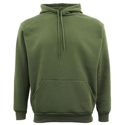 Adult Unisex Men's Basic Plain Hoodie Pullover Sweater Sweatshirt Jumper XS-8XL, Olive, XL