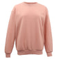 New Adult Unisex Plain Pullover Fleece Jumper Mens Long Sleeve Crew Neck Sweater, Wash Pink, 2XL