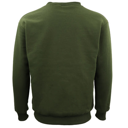 New Adult Unisex Plain Pullover Fleece Jumper Mens Long Sleeve Crew Neck Sweater, Wash Pink, 2XL