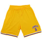 Men's Basketball Sports Shorts Gym Jogging Swim Board Boxing Sweat Casual Pants, Yellow - Los Angeles 6, M