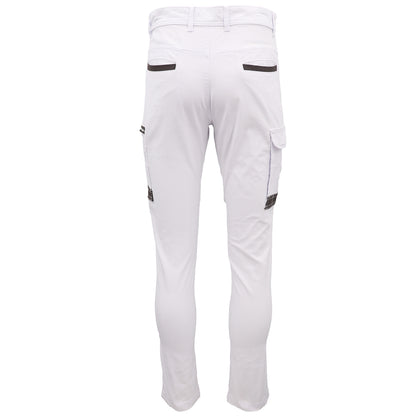 Men's Cotton Drill Cargo Work Pants UPF 50+ 13 Pockets Tradies Workwear Trousers, Khaki, 36