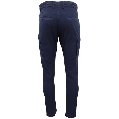 Men's Cotton Drill Cargo Work Pants UPF 50+ 13 Pockets Tradies Workwear Trousers, Khaki, 36