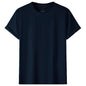 Adult 100% Cotton T-Shirt Unisex Men's Basic Plain Blank Crew Tee Tops Shirts, Navy, L