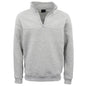 New Men's Unisex Adult Half-Zip Fleece Jumper Pullover Stand Collar Jacket Shirt, Light Grey, 2XL