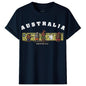 Adult 100% Cotton T Shirt Australia When Nature Calls Souvenir Tee Fun Tops Gift, Navy, L