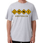 Adult Unisex 100% Cotton T Shirt Australia Wildlife Road Sign Souvenir Tee Tops, Grey, L
