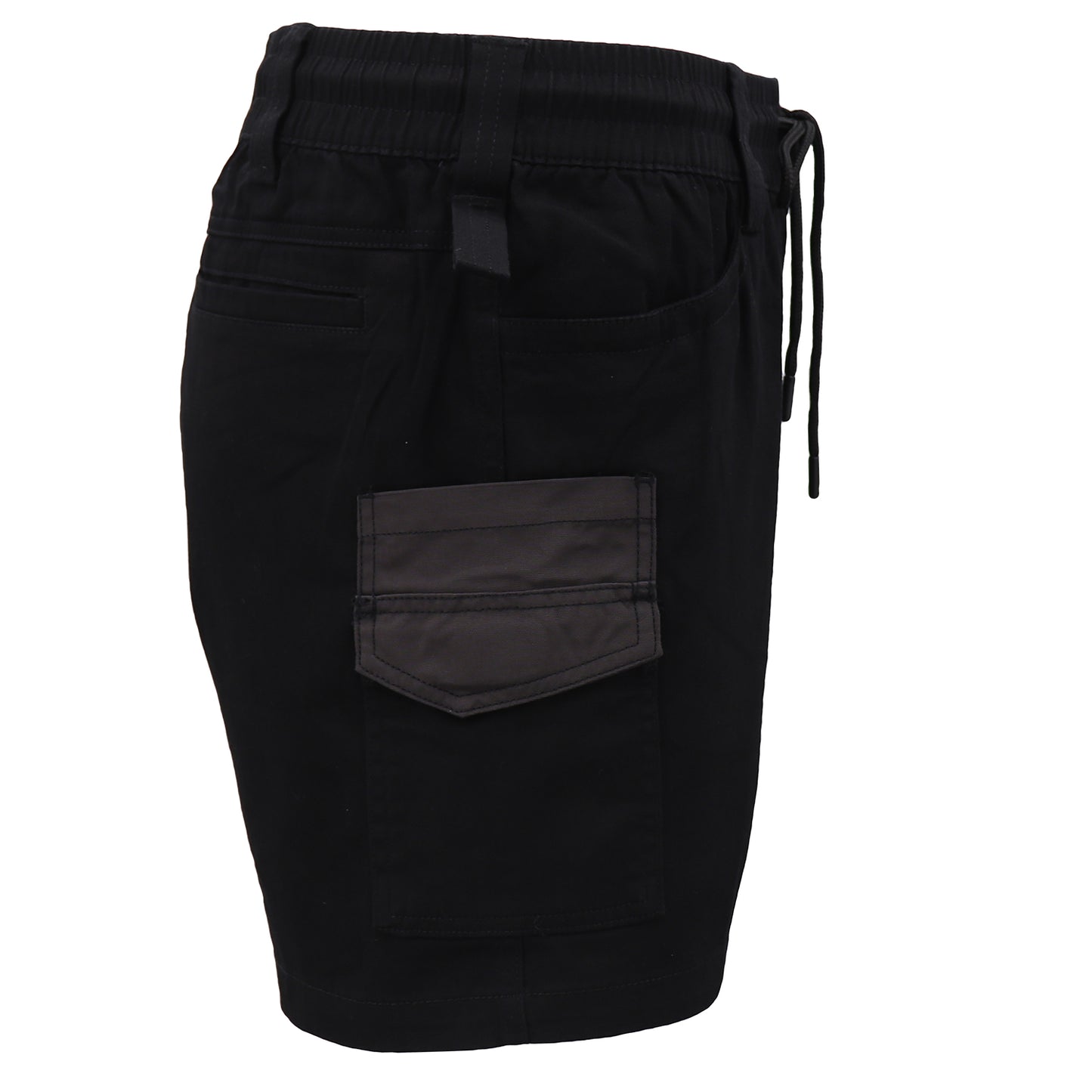 Mens Cargo Cotton Work Shorts 10 Pockets Tradies Utility Pants Workwear Trousers, Black, 40