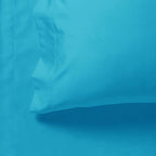 1000TC Ultra Soft King Single Size Bed Light Blue Flat & Fitted Sheet Set