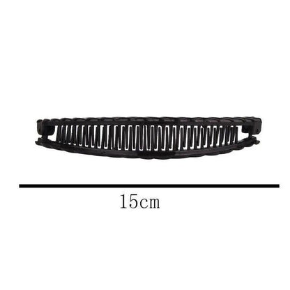 5X Hair Ponytail Holder Banana Clips Plastic Black Claw Comb Clip Multipurpose - Black