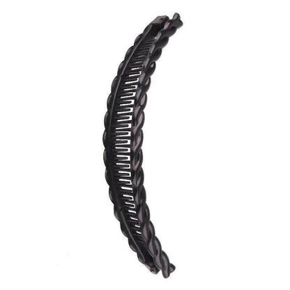 5X Hair Ponytail Holder Banana Clips Plastic Black Claw Comb Clip Multipurpose - Black
