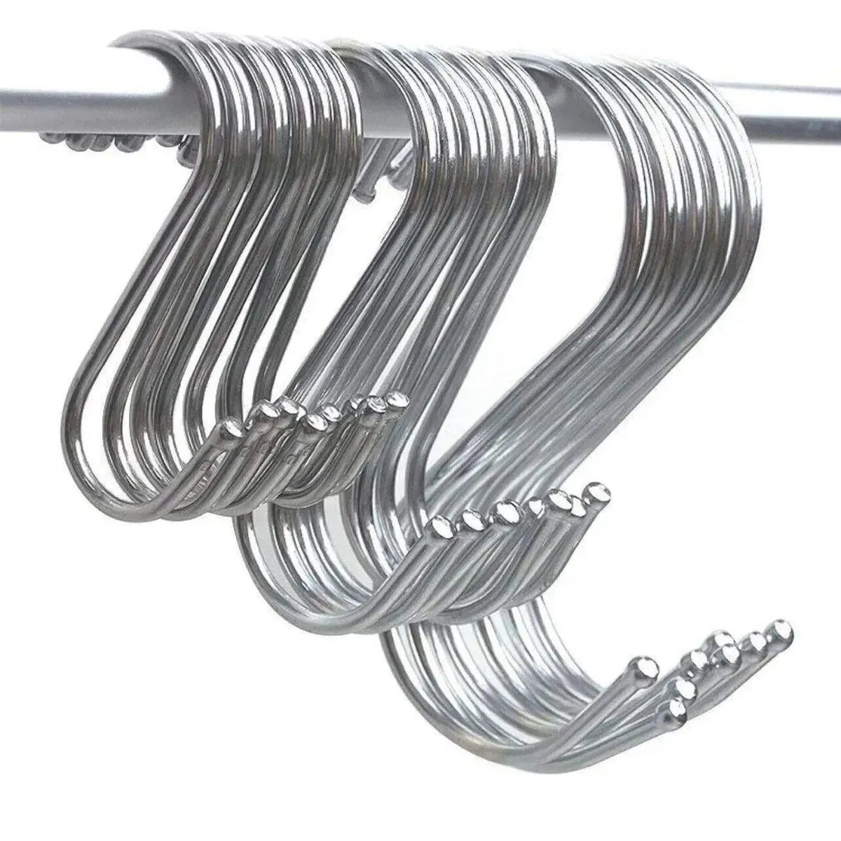 12cm Stainless Steel S Shape Hooks Kitchen Hanger Rack Clothes Hanging Plant Holders - 10PCS