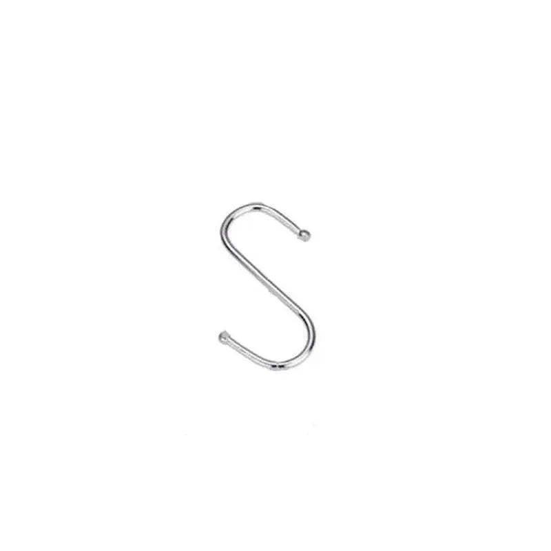 12cm Stainless Steel S Shape Hooks Kitchen Hanger Rack Clothes Hanging Plant Holders - 10PCS