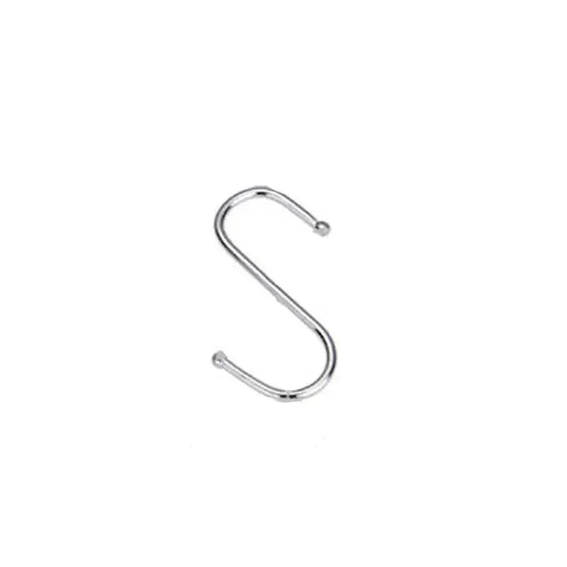 12cm Stainless Steel S Shape Hooks Kitchen Hanger Rack Clothes Hanging Plant Holders - 10PCS
