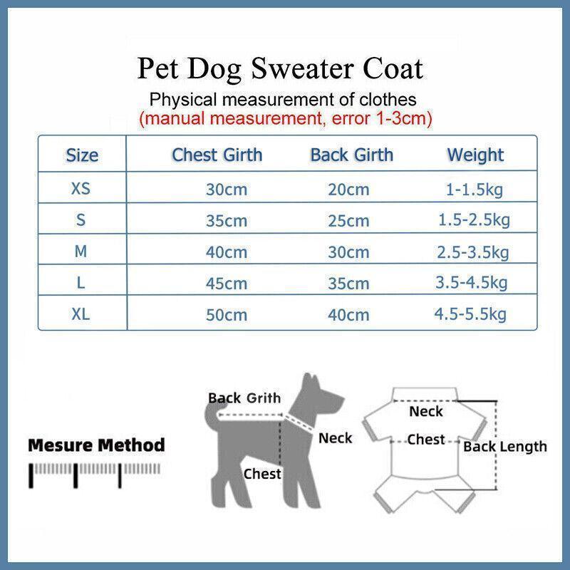 XS Cute Pet Dog Warm Jumper Sweater Clothes Cat Knitwear Knitted Coats Winter - Pink Lion