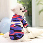 M Size Cute Pet Dog Warm Jumper Sweater Clothes Cat Knitwear Knitted Coats Winter - Purple Camouflage