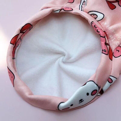 L Size Cute Pet Dog Warm Jumper Sweater Clothes Puppy Cat Knitwear Knitted Coats Winter - Blue Rabbit