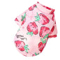 L Size Cute Pet Dog Warm Jumper Sweater Clothes Puppy Cat Knitwear Knitted Coats Winter - Pink Strawberry