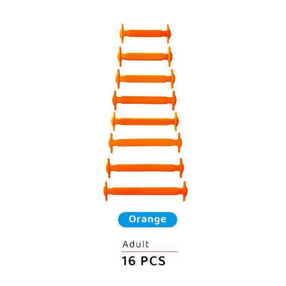 No Tie Elastic Silicone Shoe Laces 16PCS Shoelaces for Sneakers and Runners - Colours 16PCS