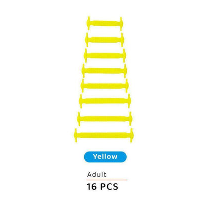 No Tie Elastic Silicone Shoe Laces 16PCS Shoelaces for Sneakers and Runners - Sky Blue 16PCS