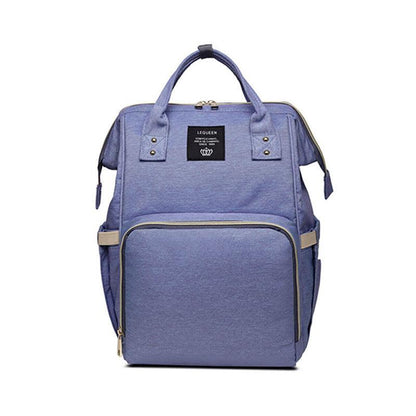 Luxury Multifunctional Diaper Nappy Backpack Maternity Mummy Changing Bag - Light Gray