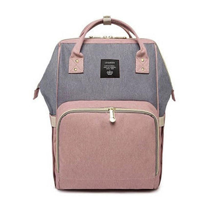 Luxury Multifunctional Diaper Nappy Backpack Maternity Mummy Changing Bag - Light Gray
