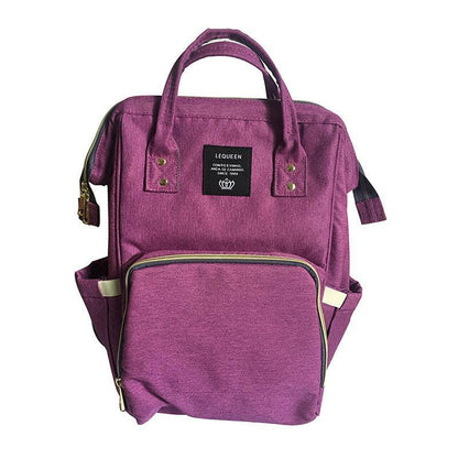 Luxury Multifunctional Diaper Nappy Backpack Maternity Mummy Changing Bag - Light Gray
