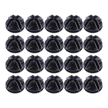 20PCS Wire Storage Cube Plastic Connectors Mesh Snap Plastic Push Grid - White