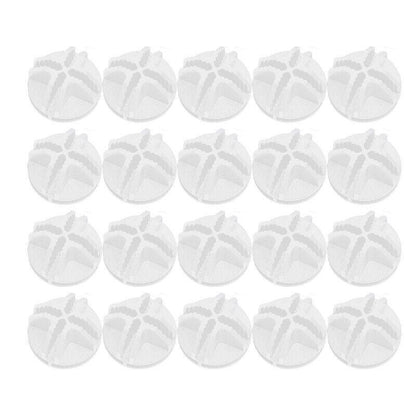 20PCS Wire Storage Cube Plastic Connectors Mesh Snap Plastic Push Grid - White