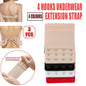 4 Hooks Underwear Extension Bra Buckle Bra Extender Hook Brassiere Strap - White