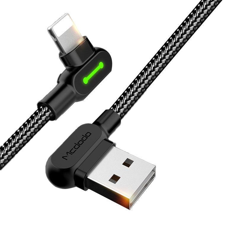Mcdodo Fast Usb Cable Heavy Duty Charging Syn Charger Iphone 90 Degree Angle - 1.2m