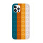 Blue-White Pop Fidget Toys Push It Bubble Phone Case For Iphone - iPhone 11