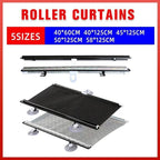Silver Roller Blinds Suction Cup Sunshade Blackout Curtains Car Home Window Curtains - 45 X 125 CM
