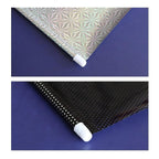 Silver Roller Blinds Suction Cup Sunshade Blackout Curtains Car Home Window Curtains - 45 X 125 CM