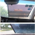 Silver Roller Blinds Suction Cup Sunshade Blackout Curtains Car Home Window Curtains - 45 X 125 CM
