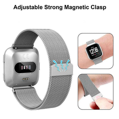 For Fitbit Versa 2 Lite Watch Band Strap Sports Metal Wristband Replacement Large - Gold Versa/Versa 2/Lite