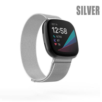 For Fitbit Versa 2 Lite Watch Band Strap Sports Metal Wristband Replacement Large - Gold Versa/Versa 2/Lite