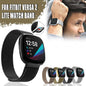 For Fitbit Versa 2 Lite Watch Band Strap Sports Metal Wristband Replacement Large - Silver Versa/Versa 2/Lite