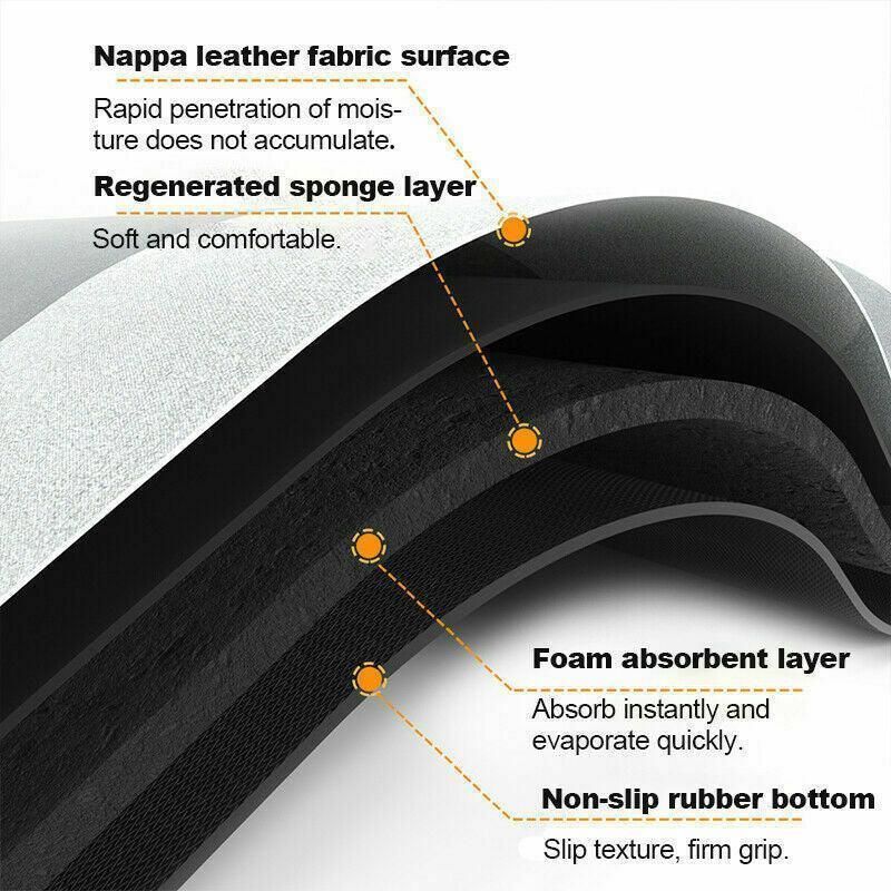 40*60CM Super Absorbent Floor Mat Soft Quick-Drying Non-Slip Diatom Mud Bath - Grey-Oval