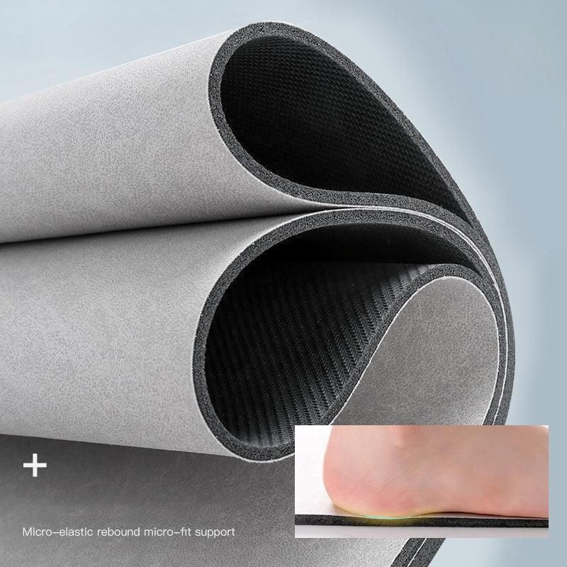 40*60CM Super Absorbent Floor Mat Soft Quick-Drying Non-Slip Diatom Mud Bath - Grey-Oval