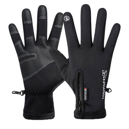Winter Gloves Thermal Touch Screen Thermal Windproof Warm Black - XL