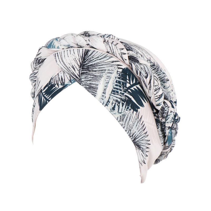 Women Floral Turban Head Wrap Cap Comfortable Chemo Headscarf Headwear - Black