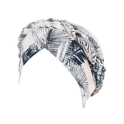 Women Floral Turban Head Wrap Cap Comfortable Chemo Headscarf Headwear - Black