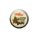 New 12Pcs Celluloid Acoustic Alice Guitar Picks Pick Set Bulk + Case Box Tin Au