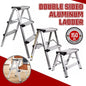 Portable Aluminium 1-3 Step Folding Ladder Anti-Slip Frame Stool for Home Use - 1 step Folding Ladder